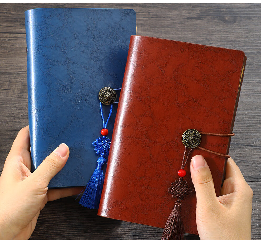 Longe A6 Planner Notebook with Strap, Portable Diary, DIY Journal, Vintage Travel Planner, Stationery Gift Box Set, Customizable, Red, Souvenir 9