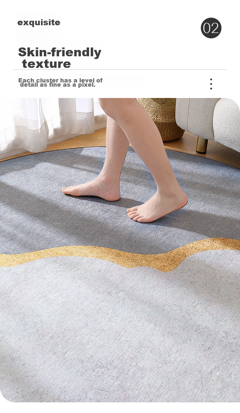 Dajiang Computer Chair Floor Mat, Gaming Room Carpet, Bedroom Soundproof Round Computer Chair Mat, Gaming Chair Floor Pad 11