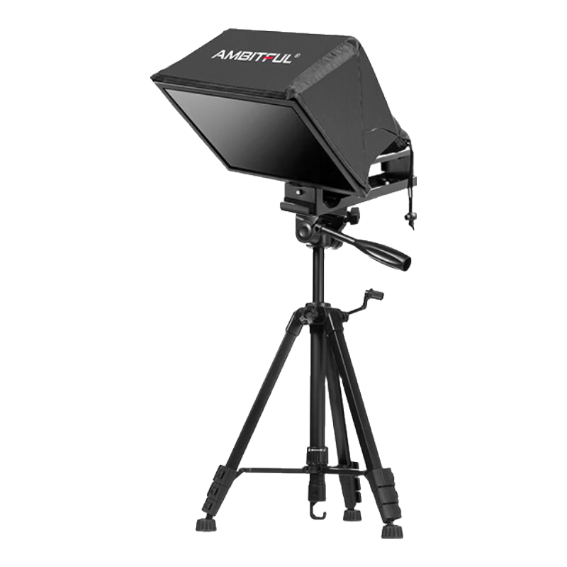 AMBITFUL T14Pro Large Screen Teleprompter Host Phone Tablet DSLR Mirrorless Camera Portable Teleprompter with Video Recording, Subtitle Display, Live Streaming, Interview Gaffe Catcher