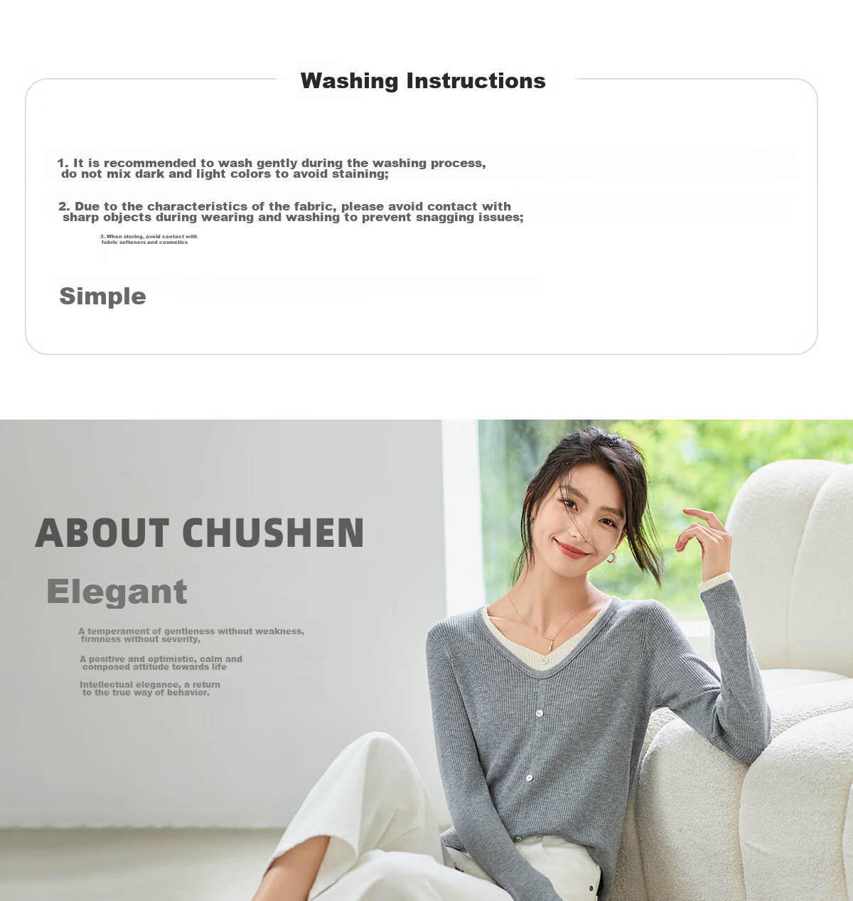 Chushen Women's Hooded Knit Sweater with Drawstring Half-Zip, Fashionable Casual Pullover Top S143Z3012 29