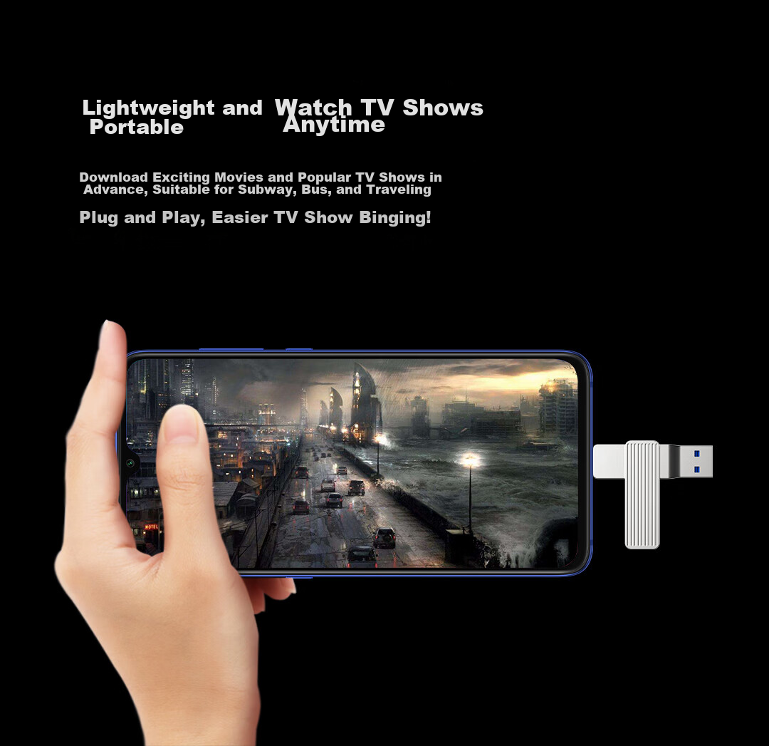 Lenovo Invests in Brand Yinengzhe 128GB Type-C USB3.2 Flash Drive, F500 MAX Gun Color, 230MB/s, Dual-Use for Phone And Computer, 360° Rotation, Dual Interface Thumb Drive 10