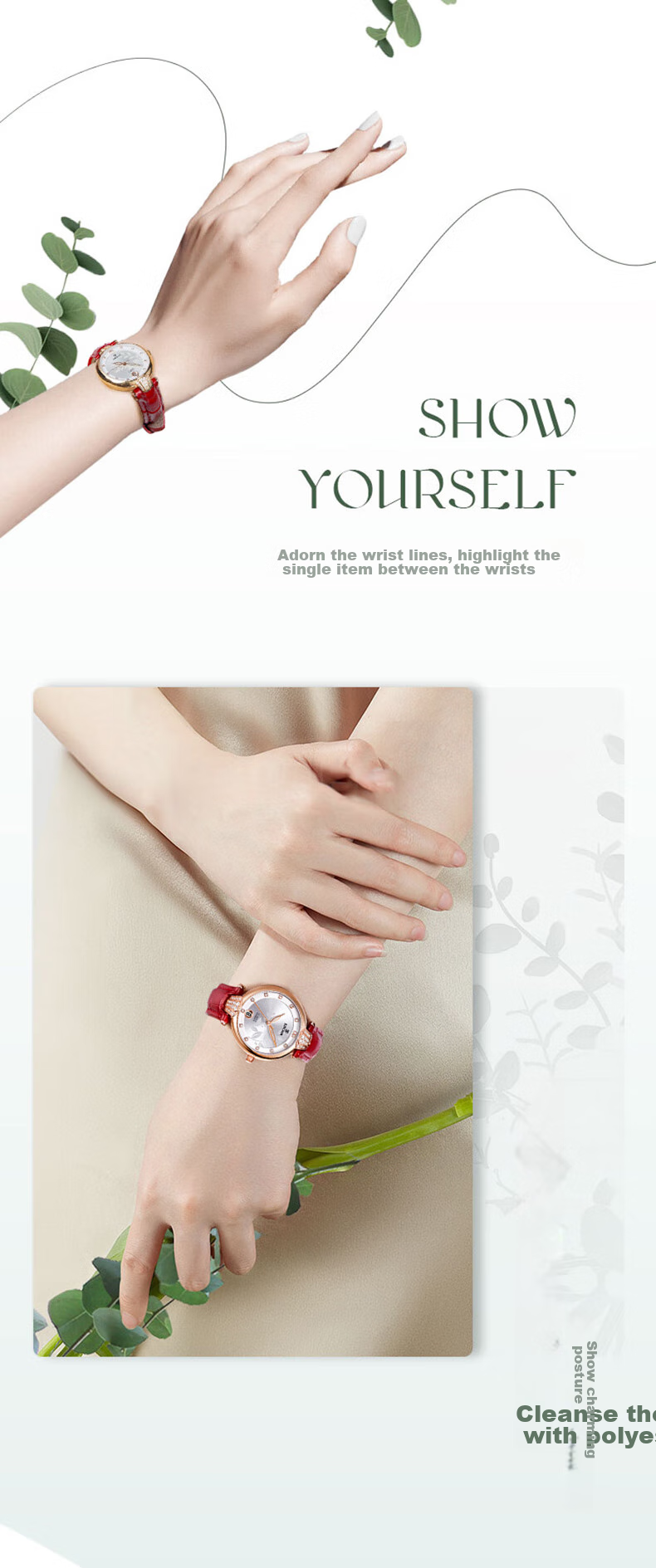 EBOHR Women's Watch, Butterfly Love Alice Birthday Valentine's Day Gift Ladies Mechanical Gift Box 36080328 9