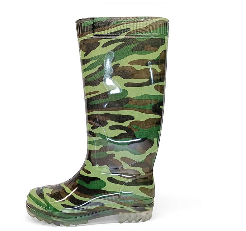 Warrior Men's Mid-High Rain Boots, Rubber Shoes, Overshoes, Waterproof Shoes, 8O7 Camouflage High-Top, Size 40 4