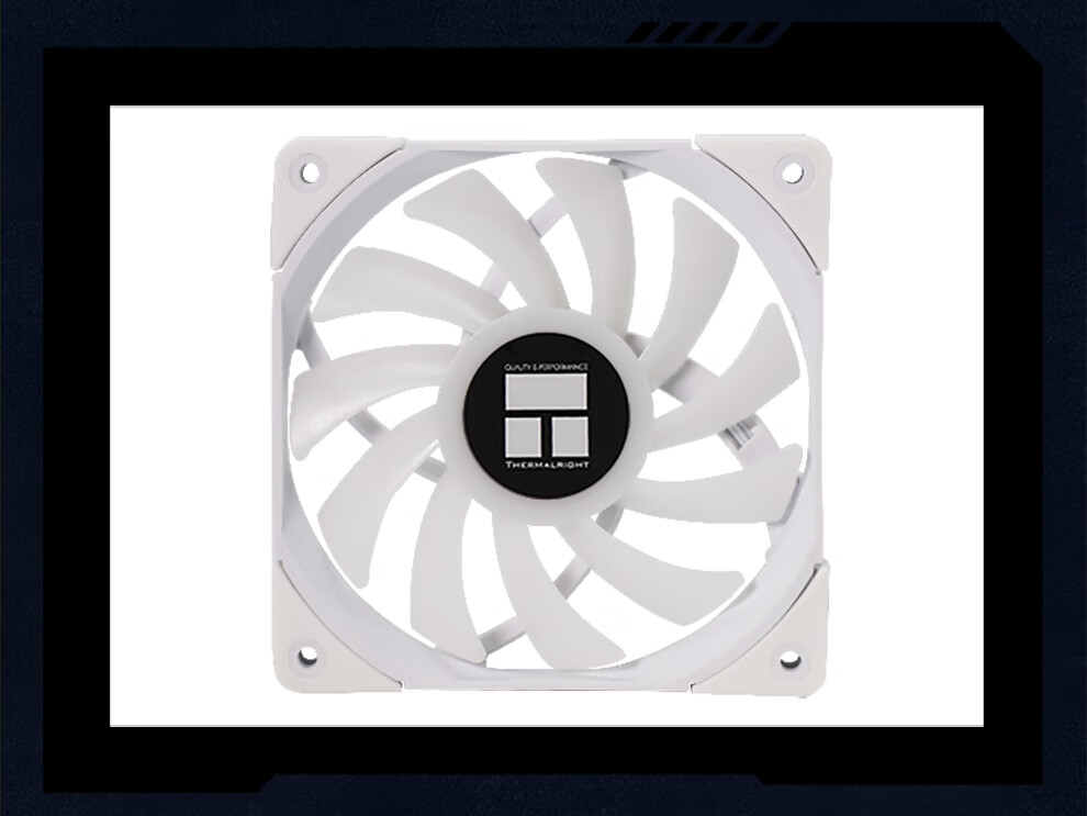 Thermalright TL-C12015W Pure White 12cm ARGB Thin Fan, 15mm Thickness, 4PIN PWM, 1500 RPM, S-FDB V2 Bearing 16