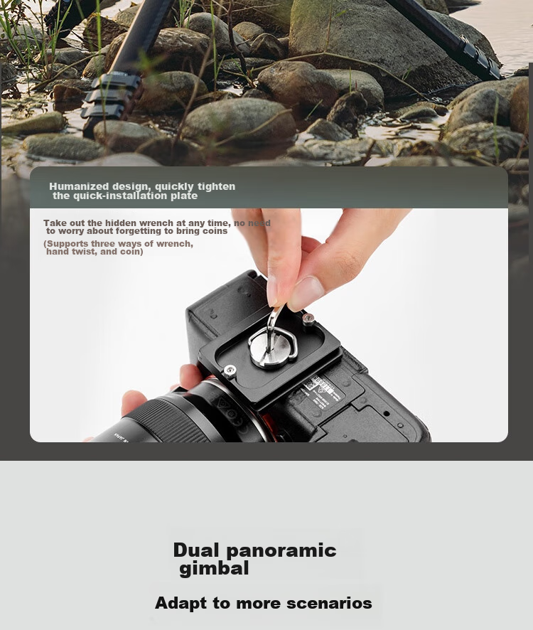 Fotopro Origin (20th Anniversary Edition), Lightweight Travel Photography Pure Carbon Fiber Irregular Design Panoramic Ball Head, Digital Camera Mirrorless Photography Tripod 12