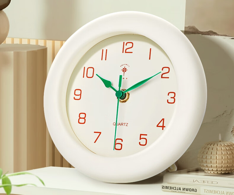 POLARIS Table Clock, Living Room Luxury Desktop Ornament, Waterproof Timepiece, Internet-Famous Cream Style Desk Clock, New Year Refreshing Gift, Back-To Seaso 2