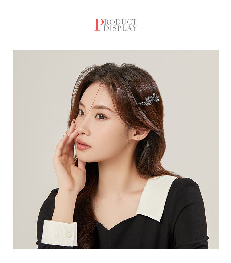 CHIMERA High-End Side Clip Flower Bangs Clip, Side Hair Clip, Barrette, Hair Accessory, Hair Ornament, Birthday Gift for Wome 9