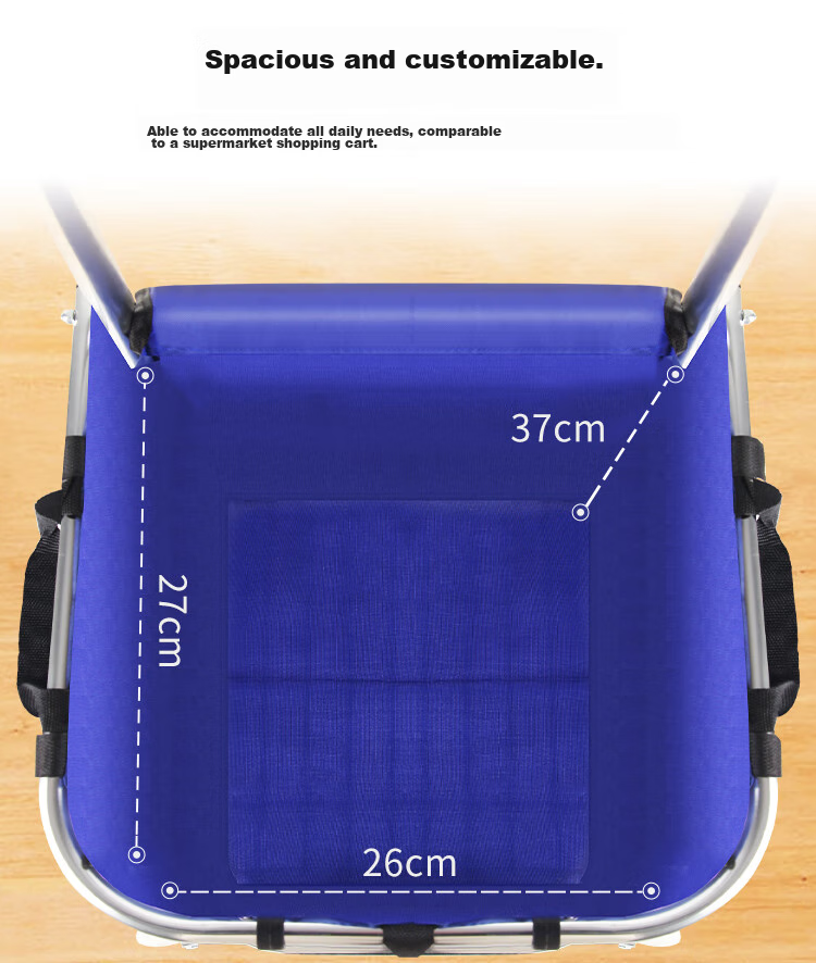 Xinyuechanghui Aluminum Alloy Grocery Cart, Hand-Pulled Trolley, Foldable Shopping Cart, Stair-Climbing Small Cart, Small Pushcart, Small Trailer F2016-10 3