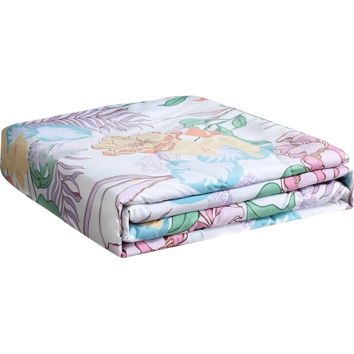 FUANNA Summer Cooling Quilt, Single-Person Washable Air Conditioning Blanket, Seven-Hole Antibacterial Summer Quilt without Duvet Cover, Quilt Insert, 3 Jin (1.5 Kg), 230x229cm