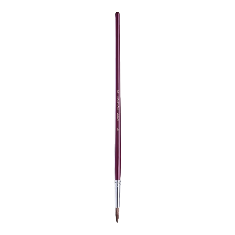 SAKURA Horse Hair Paintbrush Round Head No.6 Acrylic Gouache Oil Painting Brush Long Handle Art Brush for Beginners Watercolor Sketch