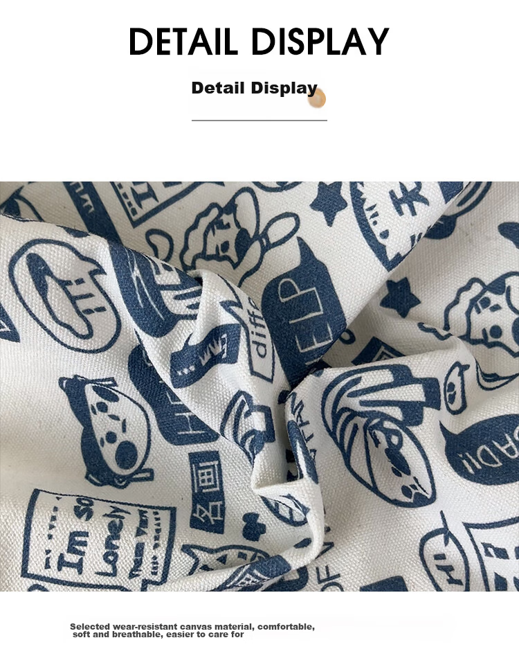 Right Away Canvas Bag, Women's Handbag, Shopping Tote Bag, Eco-Friendly Bag, Large Capacity, for Female Students, Big Size Fabric Bag 7
