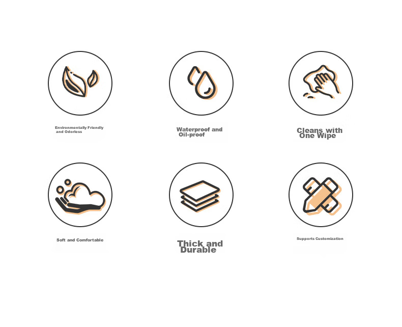CHERISHES LIFE Waterproof And Oil-Proof TPU Tablecloth for Home Dining Table, Rectangular Coffee Table Mat, Hao Shi Happening 137*180cm 2