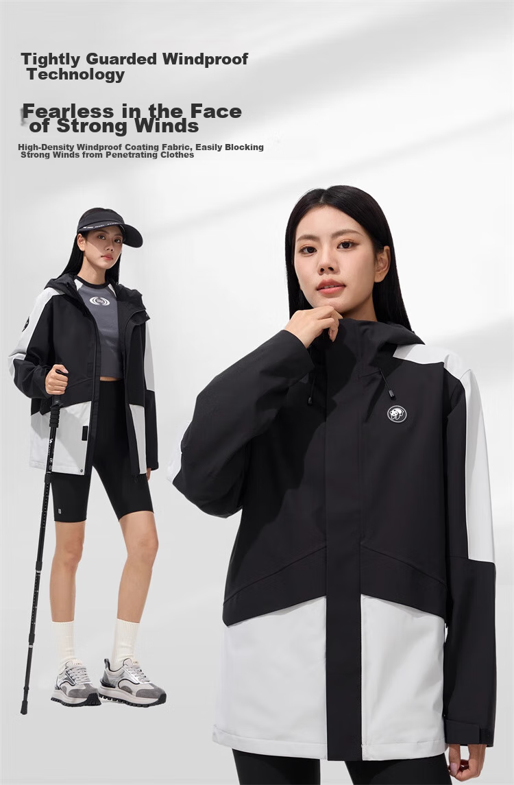 CAMEL Women's Sun Protection Short Jacket, Men's Windproof And Rainproof Outdoor Coat [Panda Co-Branded Edition] A34BA6B194A 12