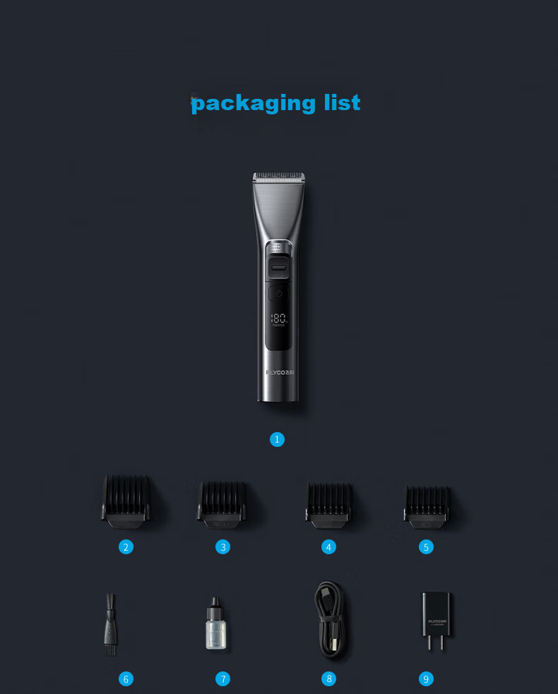 FLYCO Electric Hair Clipper FC5916, Professional Smart Electric Trimmer for Adults And Children, Home-Use Hair Cutting Scissors, Self-Haircut Tool, Barbering Equipment, Men's Holiday Gift 28