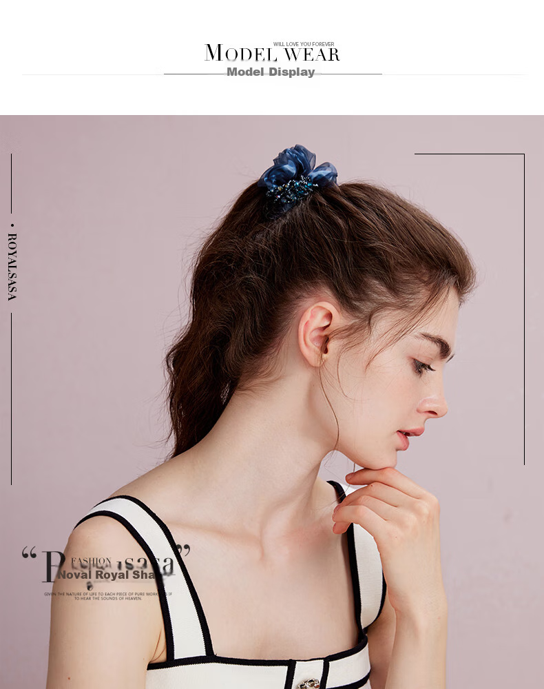 Royal Sasa Hair Accessories, Hair Ties, Beaded Headbands, Handmade Hair Ornaments, Hair Elastics, Braids, And Scrunchies 4