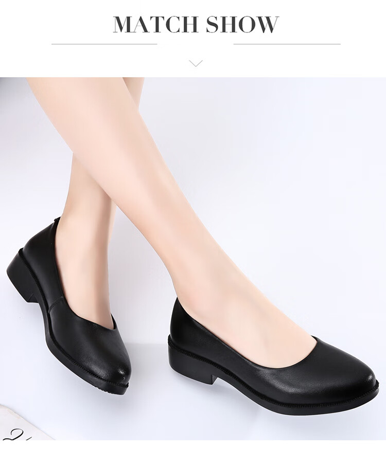 CARTELO Professional Work Shoes, Women's Comfortable Leather Shoes, KDLDX-9577, Black, Size 39 8