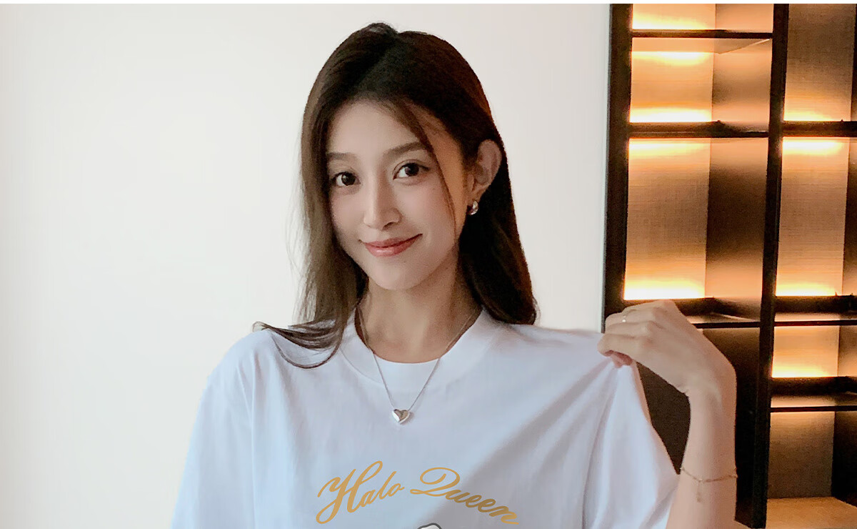 Halo Queen Women's Summer Short-Sleeve Round Neck T-Shirt, Cute Rabbit Print T-Shirt, Loose-Fitting Slimming Top, Women's H143T1417 18