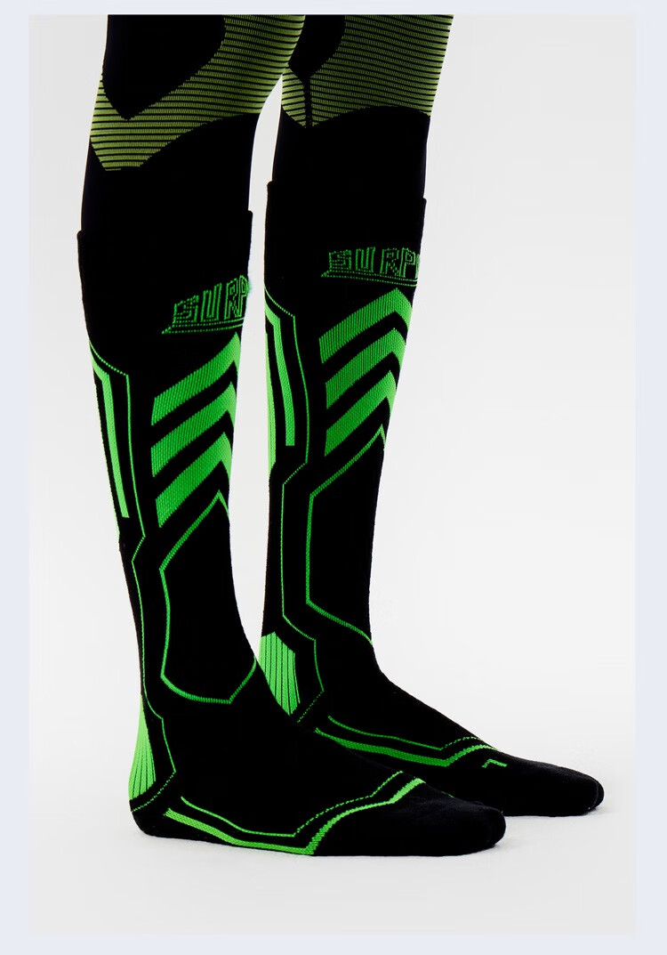 SURPINE Professional Ski Socks for Men And Women, Warm Compression Wool Long Outdoor Sports Socks 9