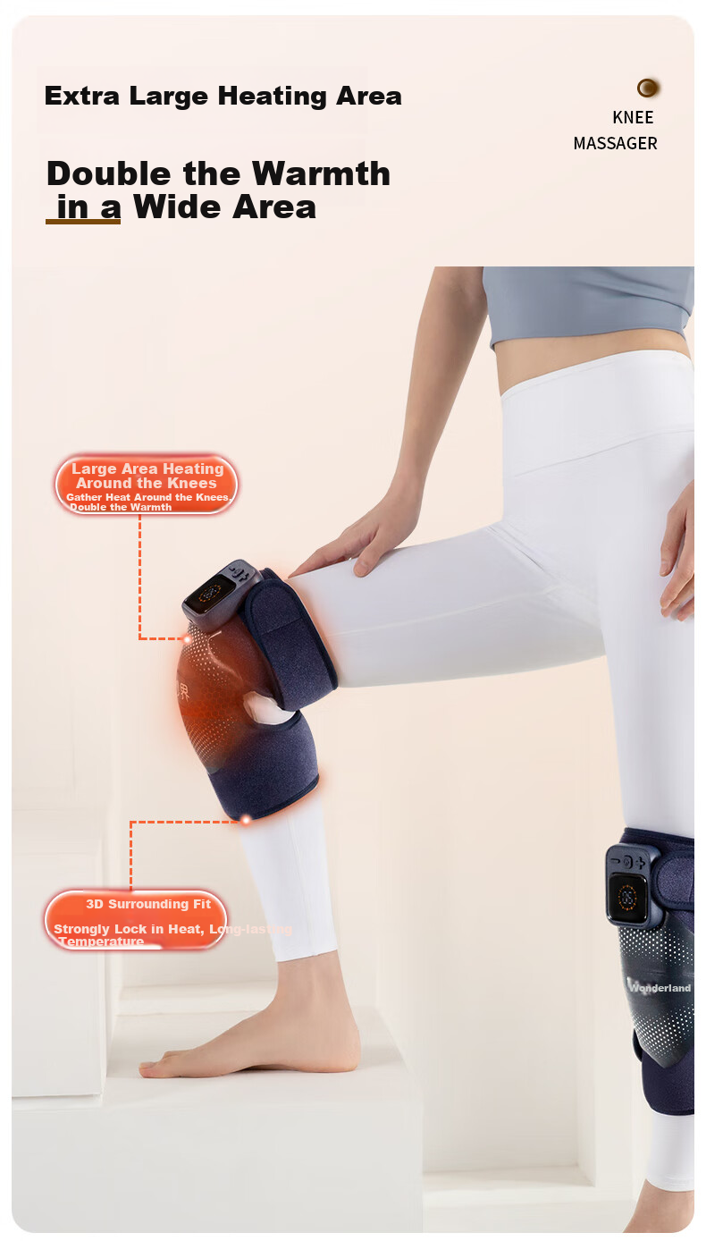 MIAOJIE [Mid-Autumn Festival Gift] F2 Knee Massager Leg Massager Shoulder Elbow Joint Massager Mugwort Hot Compress Knee Protector Practical Gift Premium Upgraded Versio 8