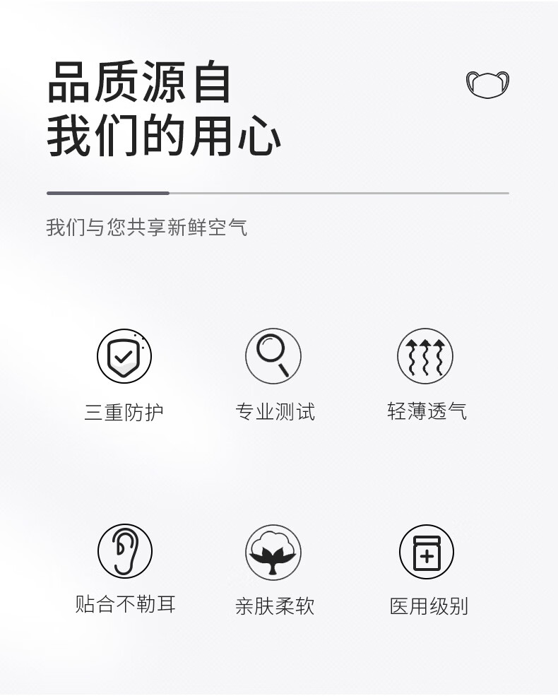 掌护医用外科口罩成人耳挂式三层无菌一次性医用口罩50片盒装