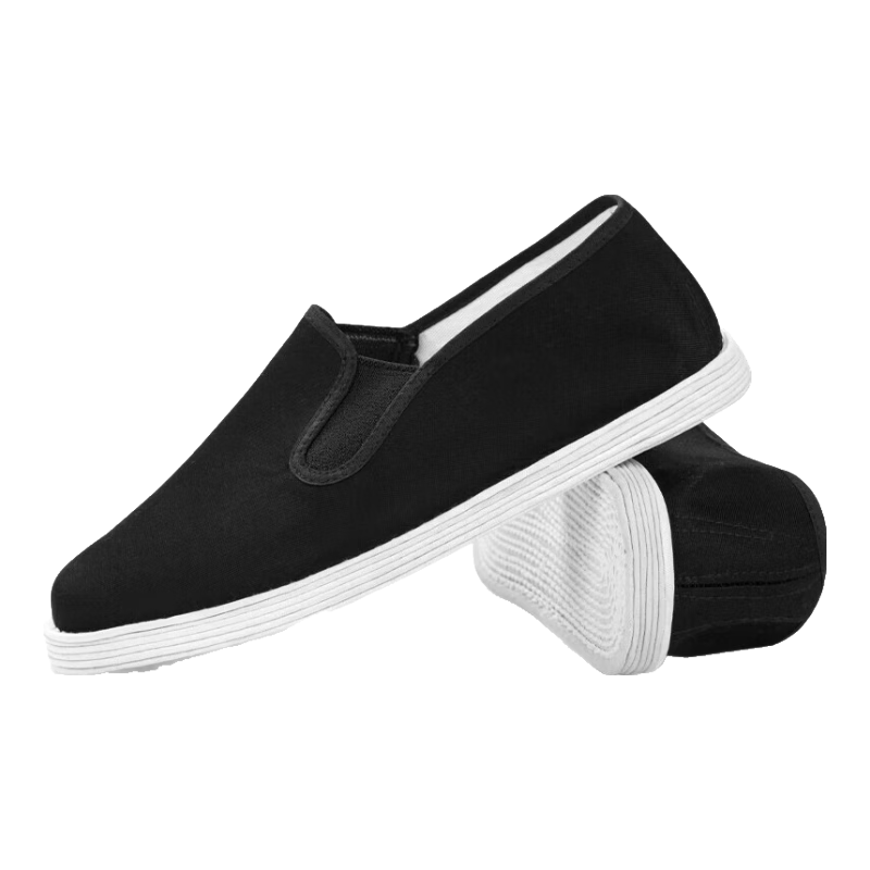 Weizhi Traditional Beijing Cloth Shoes for Men with Thousand-Layer Sole, Slip-On Chinese Style Dad Shoes for Middle-Aged And Elderly, WZ1005 Size 41