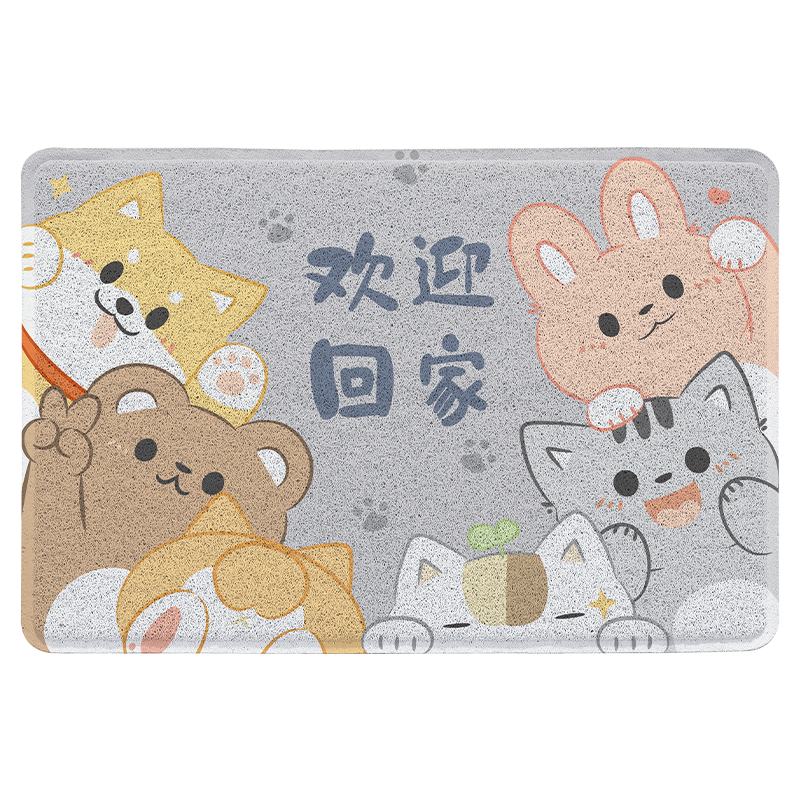 DeXi Loop Mat Entrance Doormat, Cuttable Non-Slip Foot Mat for Entryway, Doorway Floor Mat, 80x120cm