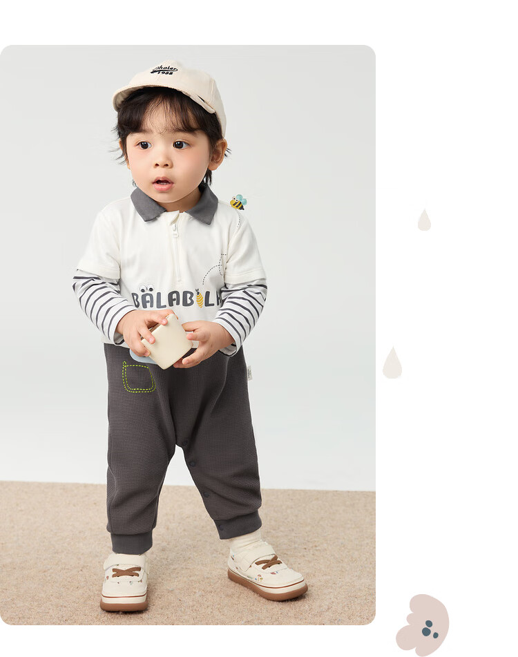 BALABALA Baby Romper Autumn Boys Outing Jumpsuit Fake Two-Piece 200324120104 6