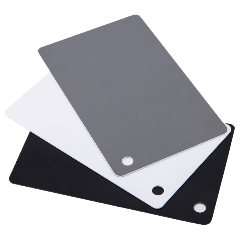 JJC 18% Gray Card, White Balance Card, Photography Gray Card, Black White Gray Tri-Color Neutral Gray Card, Portable Lighting Metering And Color Calibration Card, Small Size 8.5cmĂ5.4cm