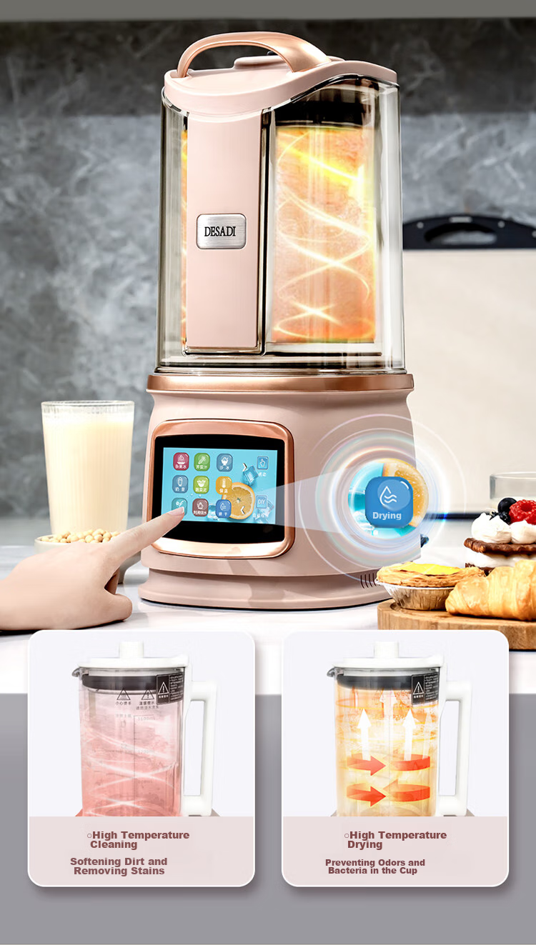 DESADI German Low-Noise Blender, Fully Automatic No-Cooking 2026 New Model, Whole Grains Filter-Free, for 3-4 People, Home Use, Self-Cleaning, Heating, Food Processor, Juicer, Soy Milk Maker 18
