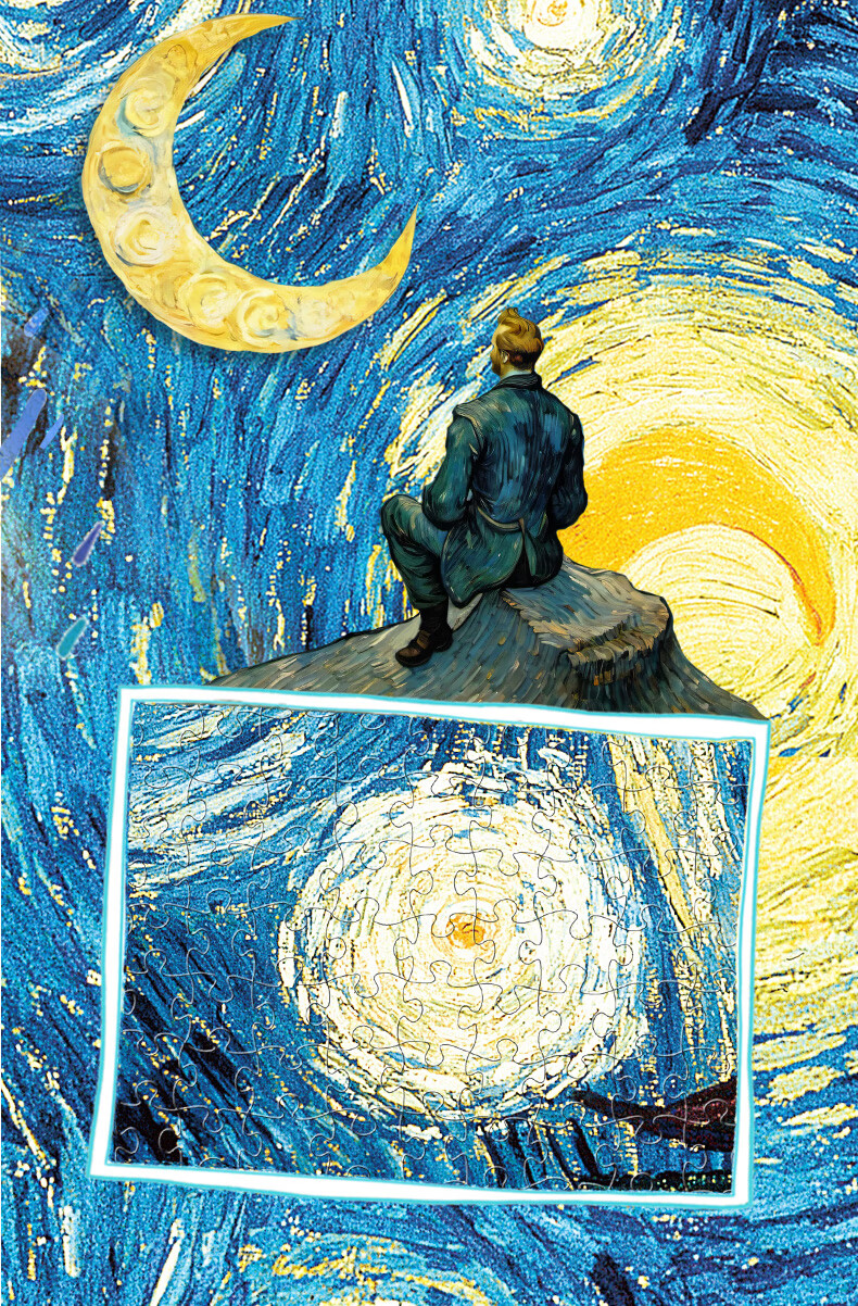 AIPUZZLE Adult Puzzle 1000 Pieces Starry Night Sky World Famous Painting Jigsaw Puzzle Home Decor Toy Birthday Gift 6