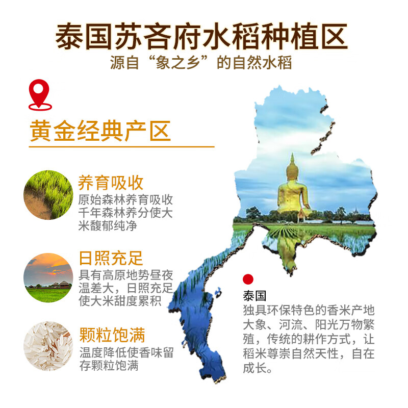 王家粮仓 泰国原装进口  苏吝府泰国茉莉香米 真空包装大米 泰国香米20斤