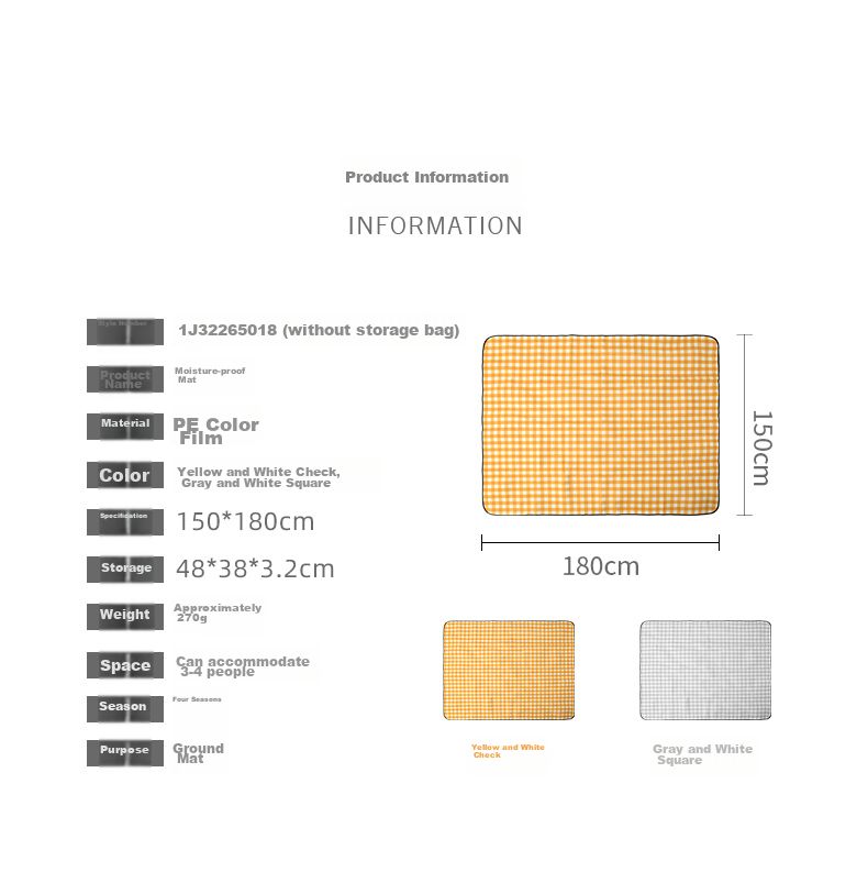 CAMEL Outdoor Moisture-Proof Mat, Portable Thickened Picnic Blanket, Foldable Waterproof Tent Pad, Floor Mat, 1J32265019 9