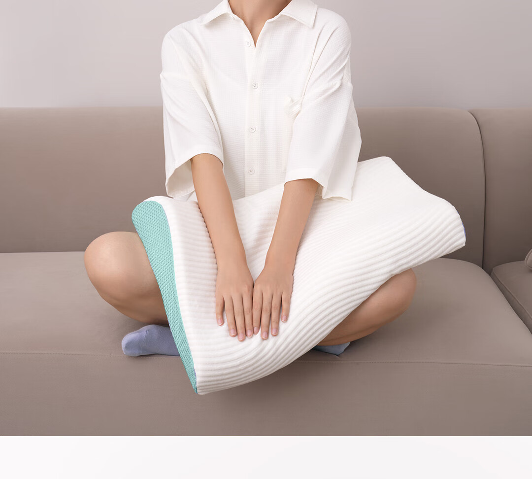 Yuanqicaihong Latex Pillow, 94% Natural Latex, Imported from Thailand, Adult Cervical Spine Support Pillow, Classic Wave Pillow 21