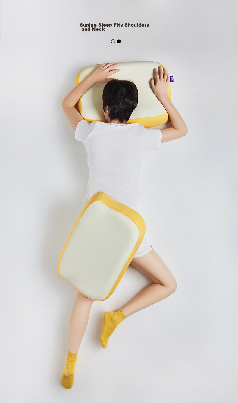 Let's Sleep Silicone Toast Pillow for Adults, Mother And Baby Class A, Cervical Spine Memory Pillow, Slow Rebound High Breathable Nipple-Level Material 11
