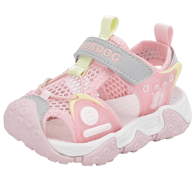 BOBDOG Kids Baby Beach Shoes Summer Boys Closed-Toe Sandals 105322075 Light Pink/Light Gray Size 26