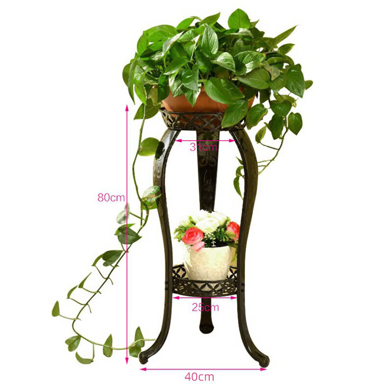 Anerya European Iron Balcony Flower Rack with Multiple Layers, Indoor And Outdoor Planters for Pothos And Spider Plants, Thickened Flower Stand 7