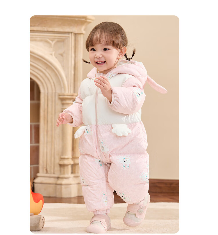 BALABALA Children's Clothing, Baby down Jacket Onesie, New Winter Outfit for Infants, Thickened Warm Romper, Cute Desig 19
