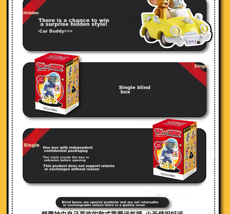 52TOYS TOM & JERRY Daily Life 2 Blind Box Figurine Toys, Single Piece Graduation Gift 5