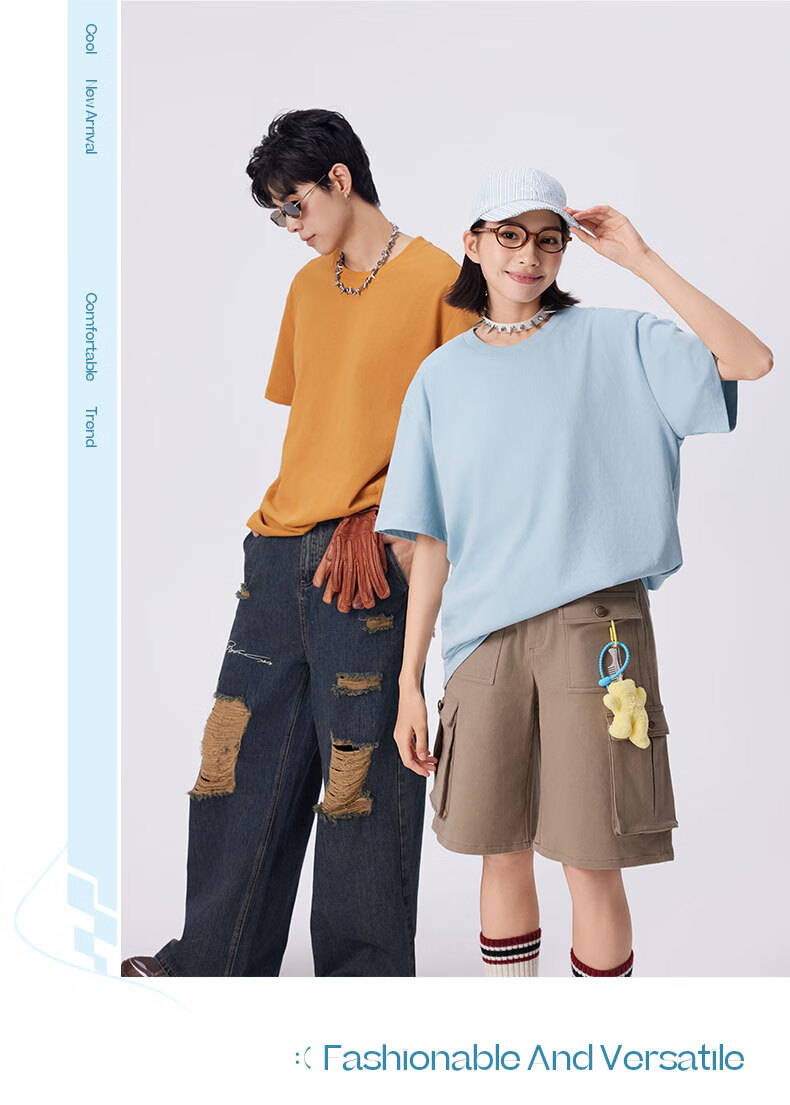 JEANSWEST LIFE Pure Cotton Short Sleeve T-Shirt Men Summer Cartoon Black Cat Trendy Casual Loose Fit Base Shirt 8