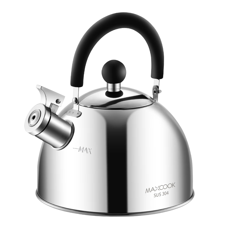 MAXCOOK Kettle, 304 Stainless Steel Whistling Kettle, 1.5L Thickened Sound-Making, Zinc Alloy Spout, MCH5480