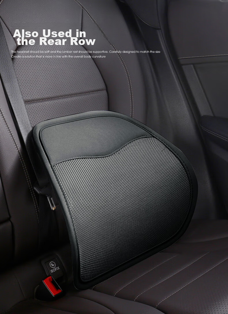GREAT LIFE Car Lumbar Support, Summer Ice Silk Breathable Waist Cushion, Seat Backrest for Office, Waist Pad for Car Use 10