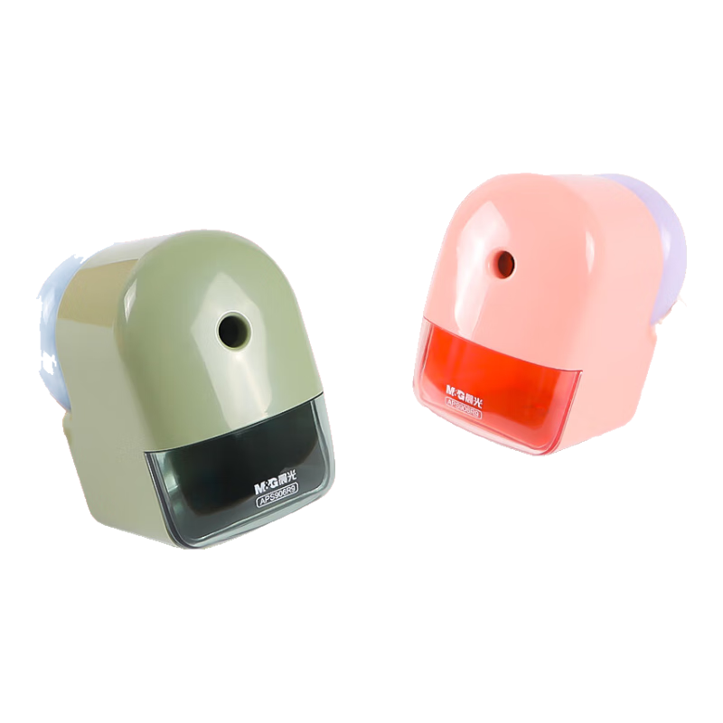 M&G Student Pencil Sharpener, Large Capacity, Hand-Cranked, Automatic Lead Feeding, Labor-Saving, Adjustable Thickness in 5 Settings, Random Color, APS906R9