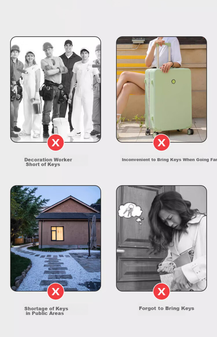 Huge Renovation Password Key Box, Construction Site Anti-Theft Door Peephole Box, Engineering Password Lock Key Box for Storing Keys 4