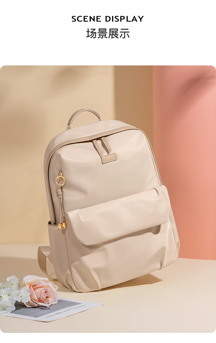 POLO Women's Casual Backpack for Travel, Fits 14-Inch Laptop, Student Schoolbag, Birthday Gift for Girlfriend 5