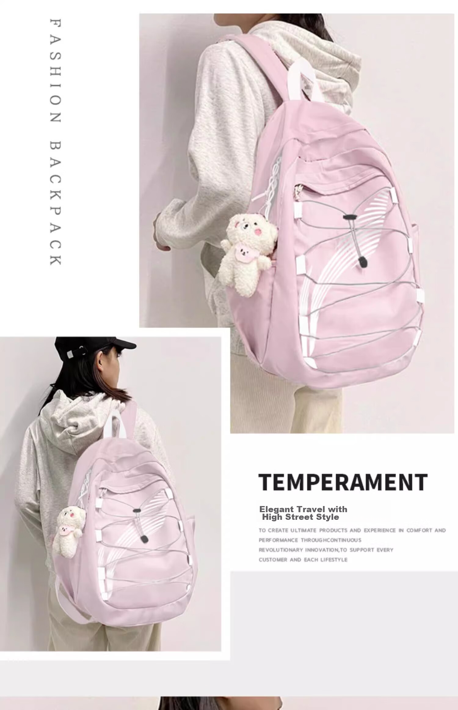 Li-Ning Backpack, Large Capacity School Bag for Men, Middle School High School College Students, Basketball Travel Outdoor Sports Backpack for Wome 8