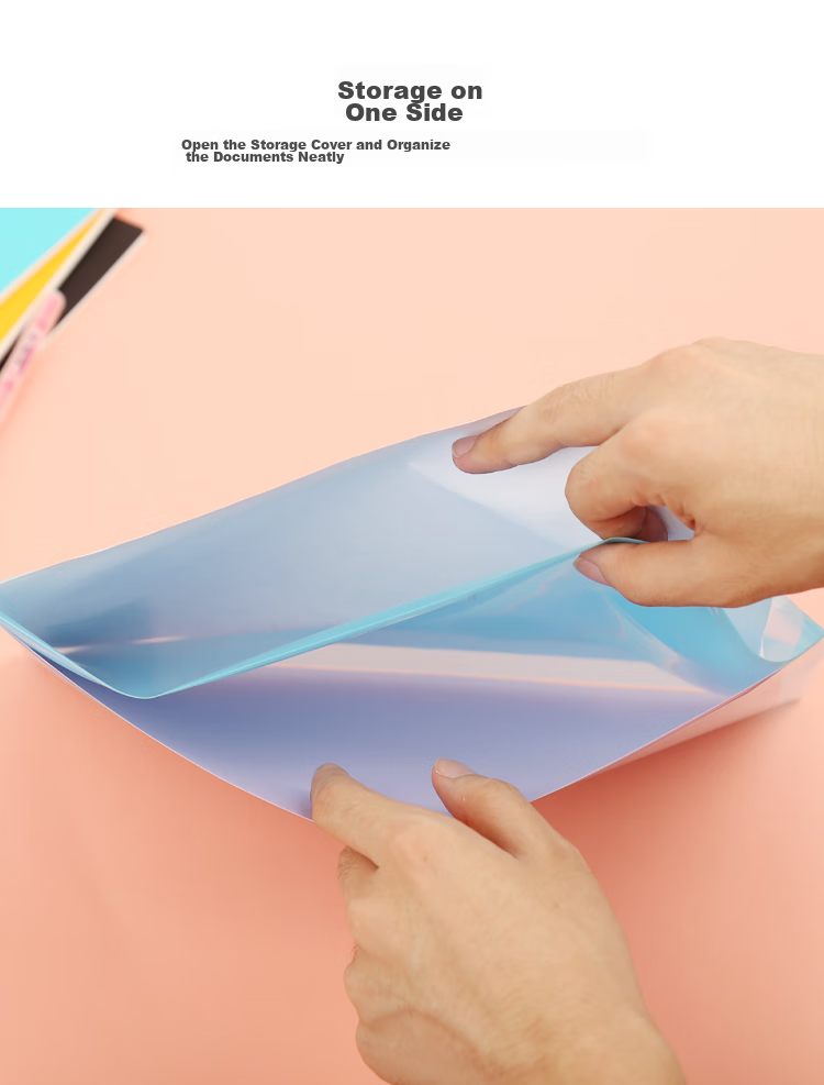 KOKUYO A4 File Folder, Pastel Cookie Style, Student-Friendly Double Pocket Design, Large Capacity Document Organizer, Transparent, 4-Pack WSG-KUCW311T3C, Digital Full-Net Low Price 4