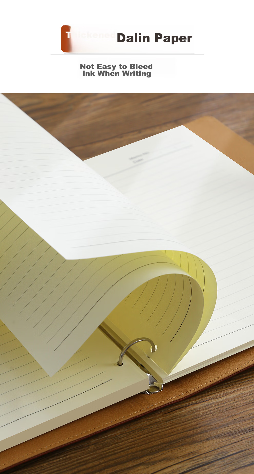 [Lowest Price Online] Faramon (Faramon) A4 Loose-Leaf Notebook, Detachable Pages, Replaceable Inner Pages, Business Notebook, Office Meeting Journal, A4-Brow 8
