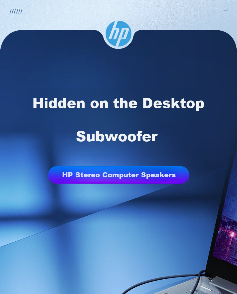 HP NS1pro Computer Speakers Mini Desktop Speakers Small Steel Cannon Multimedia Laptop Desktop Mobile Dual Interface Wired Home Subwoofer 1