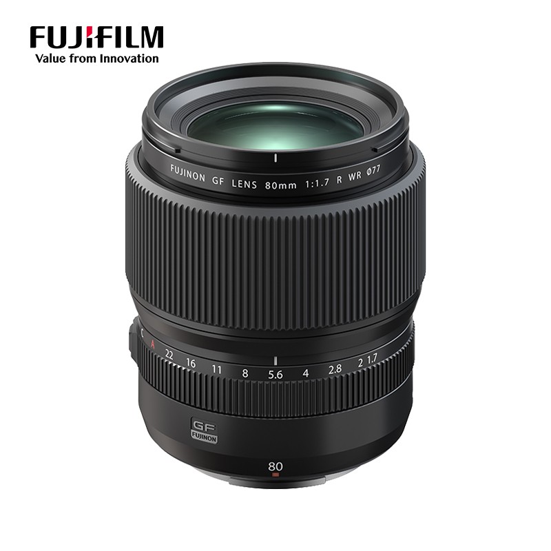FUJIFILM GF80mm F1.7 R WR Full-Frame Standard Prime Lens, G-Mount