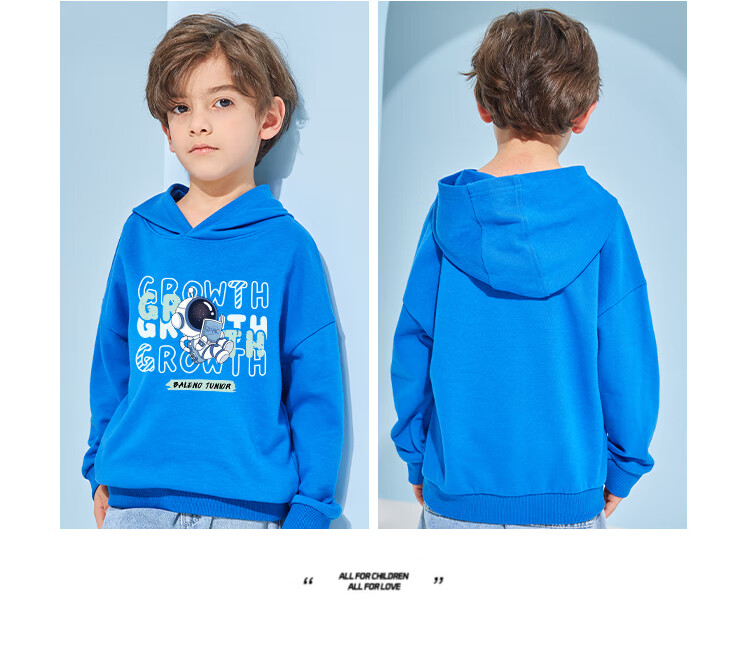 Baleno Boys' Sweatshirt, Spring And Autumn Thin Cartoon Cool Pullover Top, Children's Autumn Hooded Sports Jacket 12